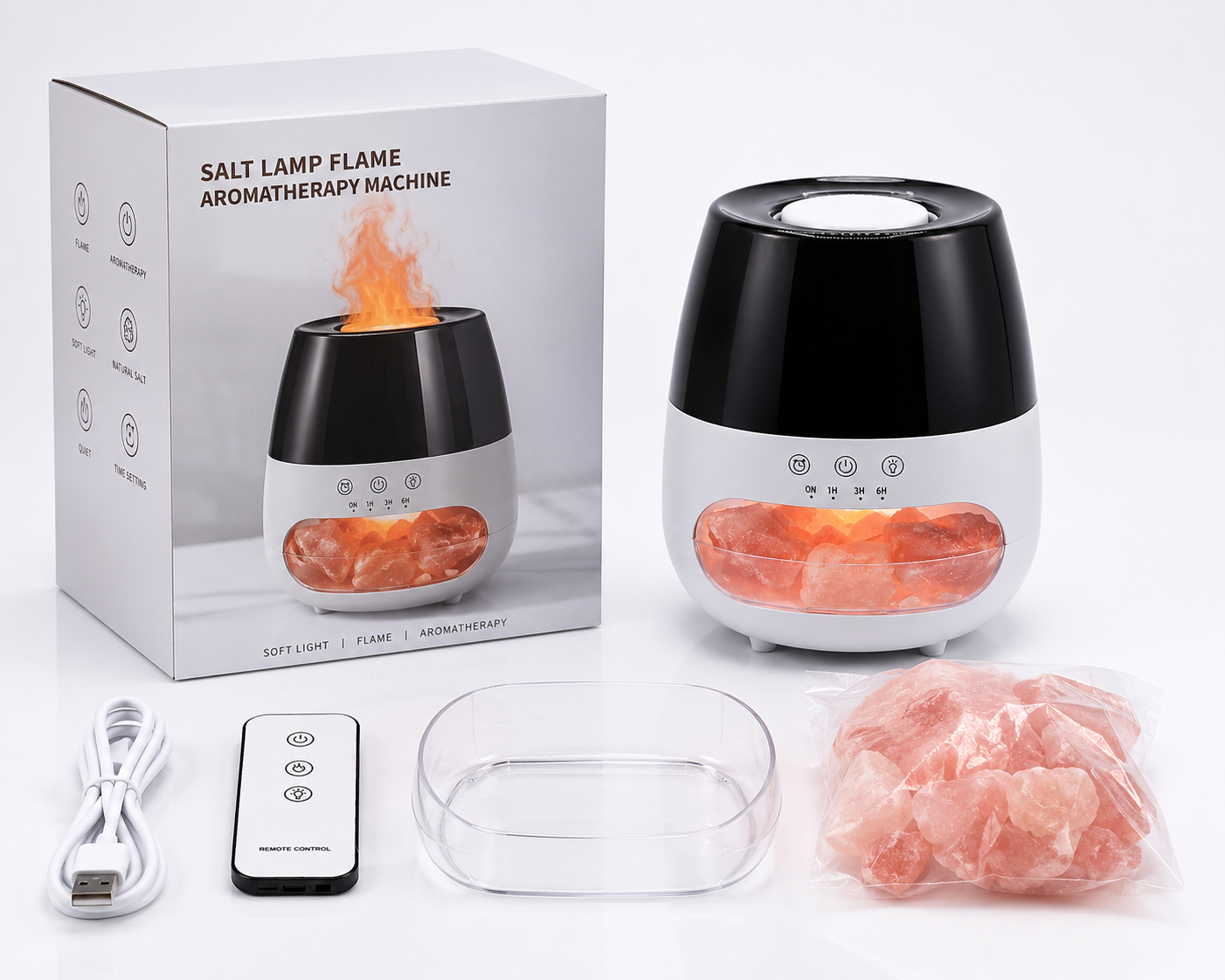 Salt Stone Flame Effect Aroma Diffuser