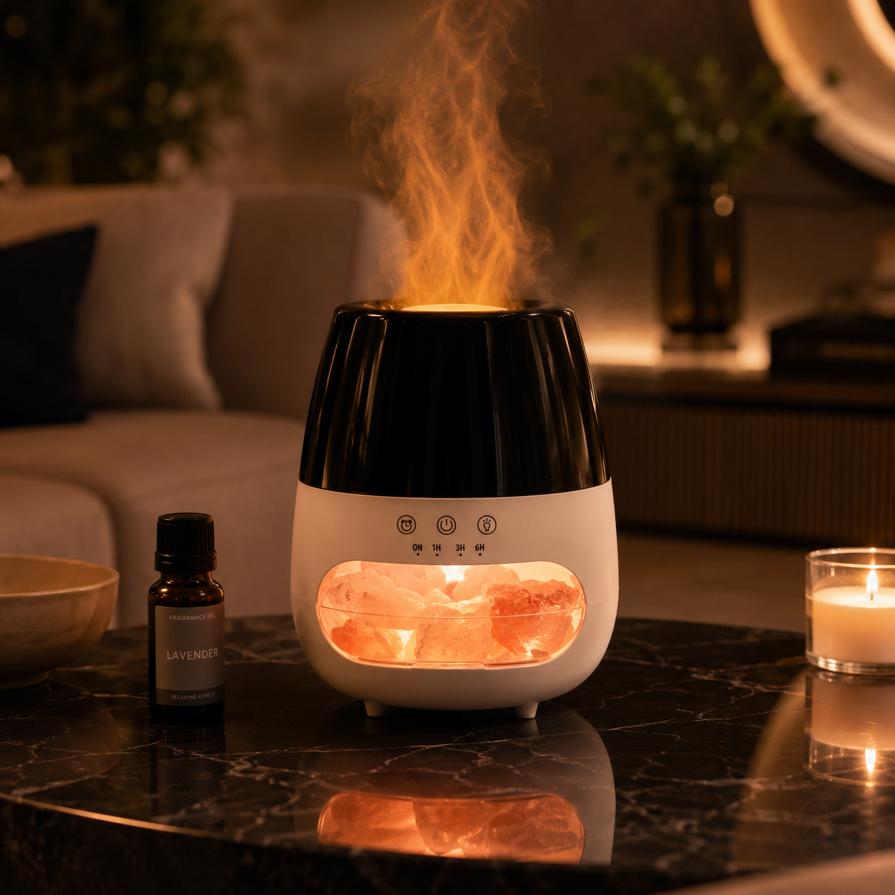 Salt Stone Flame Effect Aroma Diffuser