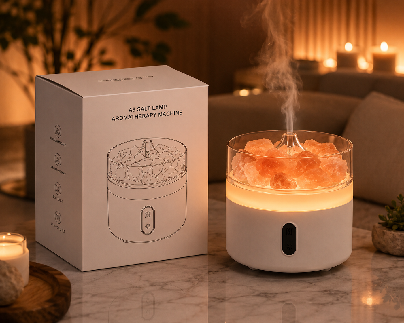 Himalayan Salt Flame Aroma Diffuser USB-C