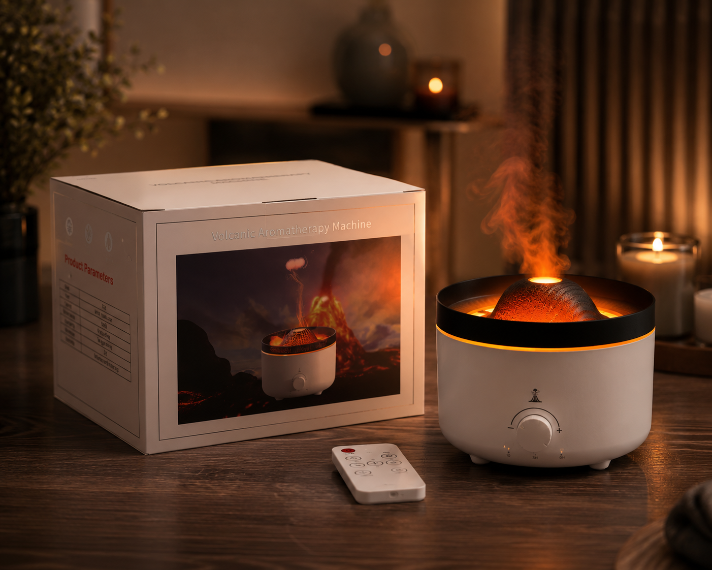 Large Volcano Effect Aroma Diffuser (plug) Two Colours - 560ml