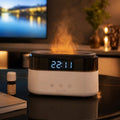 LED Clock Flame Effect Aroma Diffuser - Led Clock - USB-C - Flame Effect AW Dropship UK
