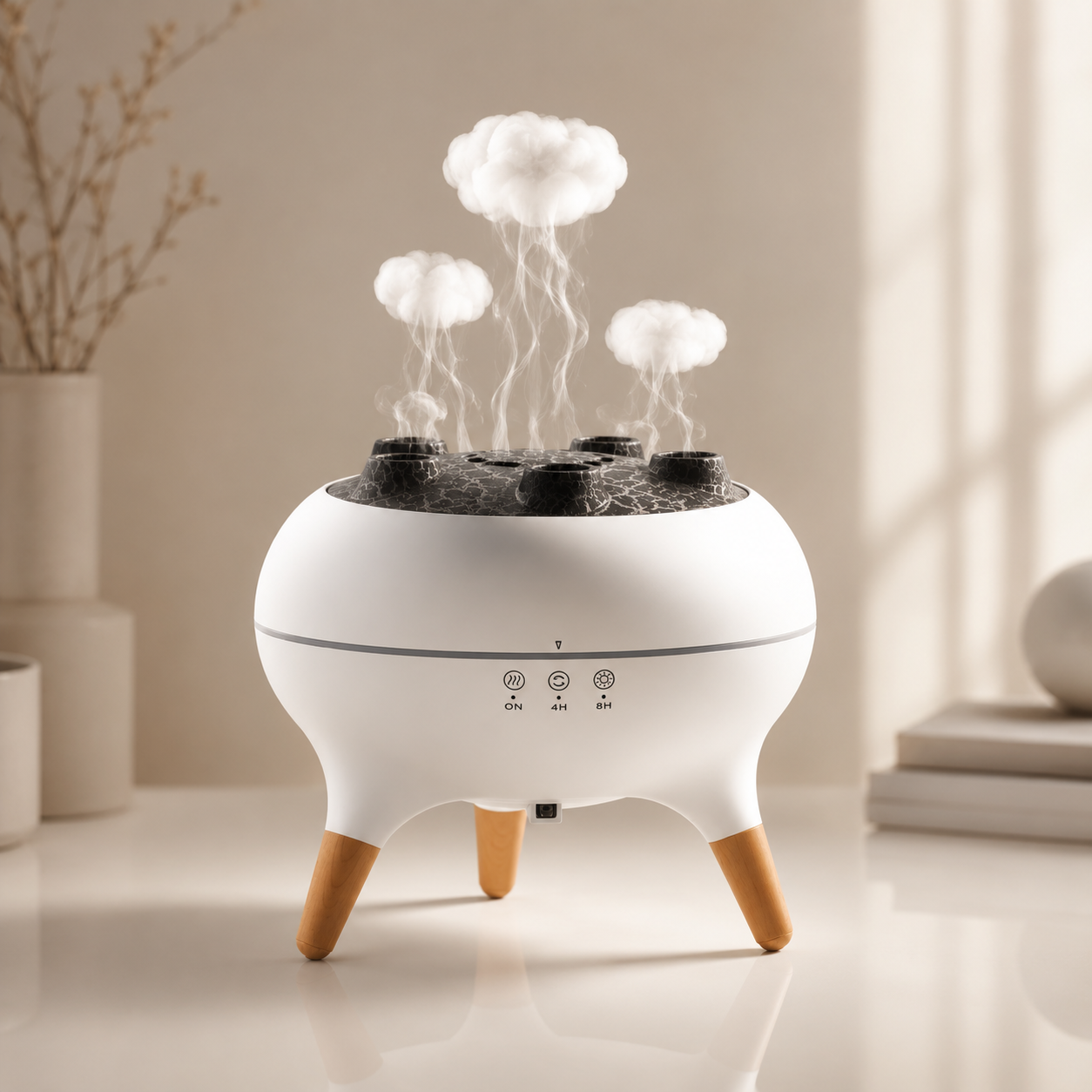 Jellyfish Puff Effect Aroma Diffuser with Colour-Changing LED