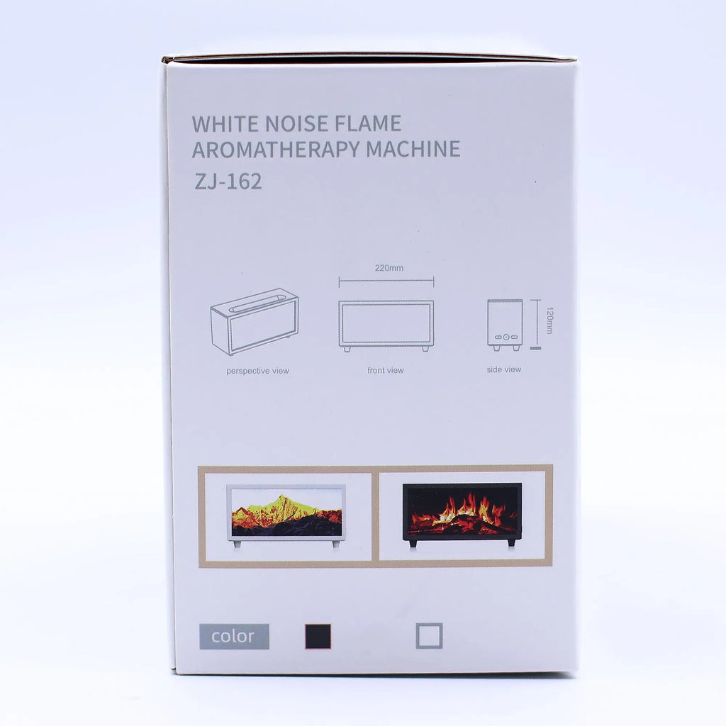Flame Effect Aroma Diffuser with Birdsound - Black - Colour Change AW Dropship UK