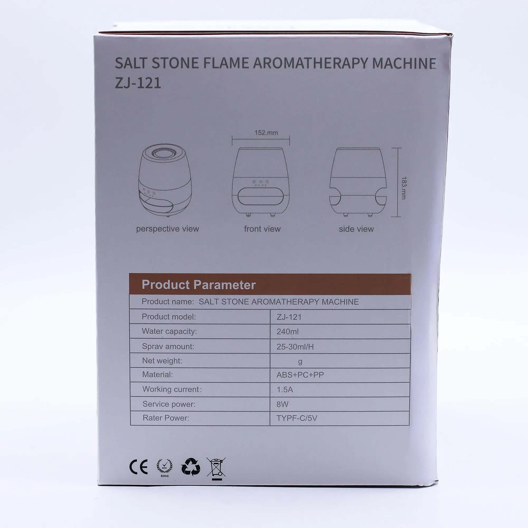 Salt Stone Flame Effect Aroma Diffuser AW Dropship UK