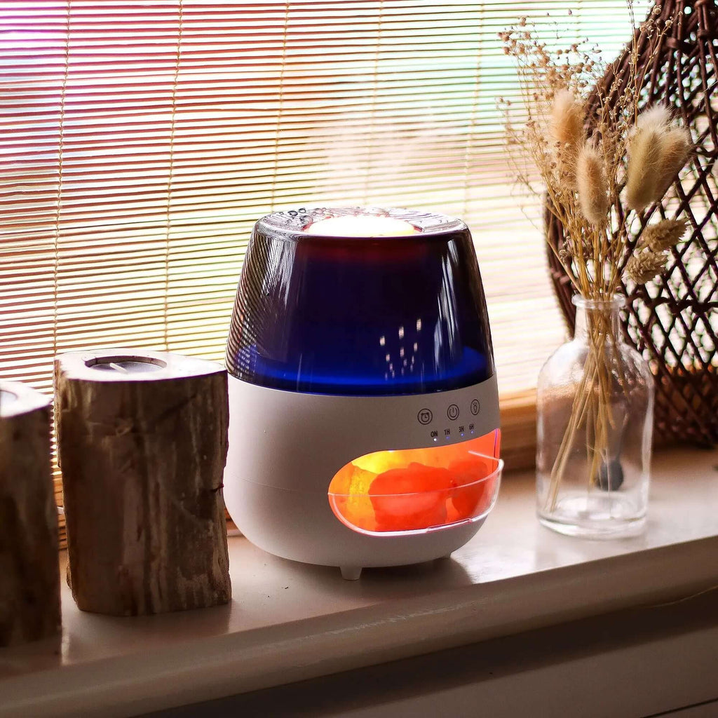 Salt Stone Flame Effect Aroma Diffuser AW Dropship UK